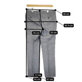 MARGARET HOWELL 578-142403 センタープレススラックス リネン パンツ ブルー レディース マーガレットハウエル【中古】5-0416M∞