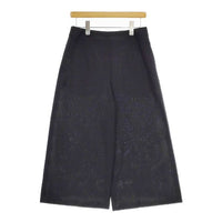 MARGARET HOWELL/FOX BROTHERS 578-144201 ウールリネン ワイド パンツ ブラック レディース マーガレットハウエル/フォックスブラザーズ【中古】5-0416M∞
