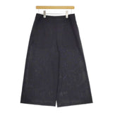 MARGARET HOWELL/FOX BROTHERS 578-144201 ウールリネン ワイド パンツ ブラック レディース マーガレットハウエル/フォックスブラザーズ【中古】5-0416M∞