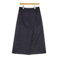 MARGARET HOWELL/FOX BROTHERS 578-144201 ウールリネン ワイド パンツ ブラック レディース マーガレットハウエル/フォックスブラザーズ【中古】5-0416M∞