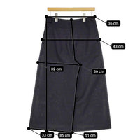 MARGARET HOWELL/FOX BROTHERS 578-144201 ウールリネン ワイド パンツ ブラック レディース マーガレットハウエル/フォックスブラザーズ【中古】5-0416M∞