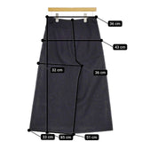 MARGARET HOWELL/FOX BROTHERS 578-144201 ウールリネン ワイド パンツ ブラック レディース マーガレットハウエル/フォックスブラザーズ【中古】5-0416M∞