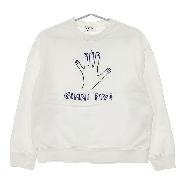bengt paris ベンクト パリ GIMMI FIVE フランス製 トレーナー コットン M スウェット ホワイト レディース【中古】5-0416M∞