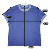 FilMelange VOLKER 231-1001 Vintage tenjiku コットン サイズ3 半袖Ｔシャツ カットソー ブルー レディース フィルメランジェ【中古】5-0709S∞