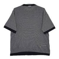 45R/45rpm 超ガーゼの908縞Tシャツ 定価22000円 半袖 ボーダー ニット ネイビー レディース フォーティーファイブアールピーエム【中古】5-0709S∞