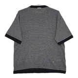45R/45rpm 超ガーゼの908縞Tシャツ 定価22000円 半袖 ボーダー ニット ネイビー レディース フォーティーファイブアールピーエム【中古】5-0709S∞