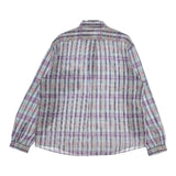 SUNSHINE+CLOUD SLIP ON SHIRT S1K-2407 コットンリネン チェック プルオーバー 長袖シャツ ブルー ピンク レディース サンシャイン+クラウド【中古】5-0416M∞