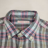 SUNSHINE+CLOUD SLIP ON SHIRT S1K-2407 コットンリネン チェック プルオーバー 長袖シャツ ブルー ピンク レディース サンシャイン+クラウド【中古】5-0416M∞