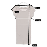 MILFOIL リブ 2分袖インナー MOC-LTS020 半袖Ｔシャツ カットソー ライトピンク レディース ミルフォイル【中古】5-0612S∞