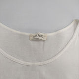 MILFOIL リブ 半袖Ｔシャツ カットソー ホワイト レディース ミルフォイル【中古】5-0612S∞