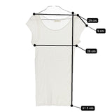 MILFOIL リブ 半袖Ｔシャツ カットソー ホワイト レディース ミルフォイル【中古】5-0612S∞