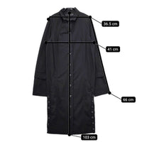 shinyaseki シンヤセキ サイドボタン コットンコート ワンピース ブラック レディース【中古】5-0416M∞