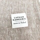 LAPUAN KANKURIT リネン マフラー 無地 ストール ブラウン レディース ラプアン カンクリ【中古】5-0625M◎