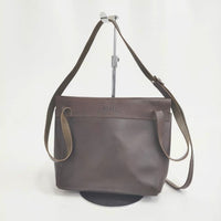 MHL. TOUGH LEATHER レザー ショルダーバッグ ブラウン レディース エムエイチエル【中古】5-0319G∞