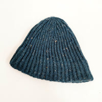 mature ha slant cutting knit cap british 定価10000円 MK-2606MN ニット帽 ニットキャップ ブルーグリーン メンズ マチュアーハ【中古】4-1220T◆