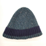 mature ha slant cutting knit cap british 定価10000円 MK-2606MN ニット帽 ニットキャップ ブルーグリーン メンズ マチュアーハ【中古】4-1220T◆