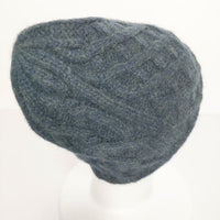 mature ha slant cutting knit cap aran2 lamb 定価9200円 MK-2135L ニットキャップ ネイビー レディース マチュアーハ【中古】4-1221A∞