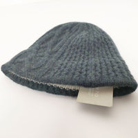 mature ha slant cutting knit cap aran2 lamb 定価9200円 MK-2135L ニットキャップ ネイビー レディース マチュアーハ【中古】4-1221A∞