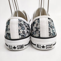 mina perhonen/CONVERSE skyful ALL STAR 刺繍 25.5cm スニーカー 24SS グリーングレー レディース ミナペルホネン/コンバース【中古】4-1011G♪