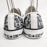 mina perhonen/CONVERSE skyful ALL STAR 刺繍 25.5cm スニーカー 24SS グリーングレー レディース ミナペルホネン/コンバース【中古】4-1011G♪