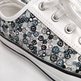 mina perhonen/CONVERSE skyful ALL STAR 刺繍 25.5cm スニーカー 24SS グリーングレー レディース ミナペルホネン/コンバース【中古】4-1011G♪