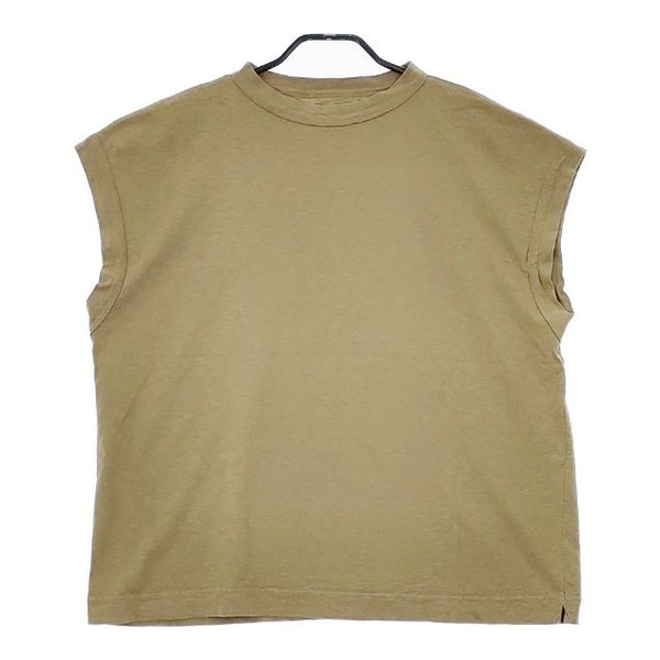 45R/45rpm サイズ4 コットン ノースリーブ Ｔシャツ カットソー カーキ レディース フォーティーファイブアールピーエム【中古】5-0612S∞