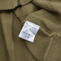 MHL. DRY COTTON LINEN 595-4161501 サイズ2 ニット ジップアップ Vネック ベスト 24SS カーキ レディース エムエイチエル【中古】5-0608M♪