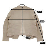 DAILY WIM NEELS リネン サイズ36 ボタンレス ノーカラージャケット ベージュ レディース デイリーウィムニールス【中古】5-0405M♪