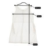 45R/45rpm コットン ノースリーブ バックボタン ワンピース ホワイト レディース フォーティーファイブアールピーエム【中古】5-0612S∞