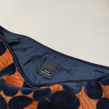 mina perhonen ra5841 leaf サイズ40 コットンレーヨン パイル スカート ネイビー オレンジ レディース ミナペルホネン【中古】4-1121T∞