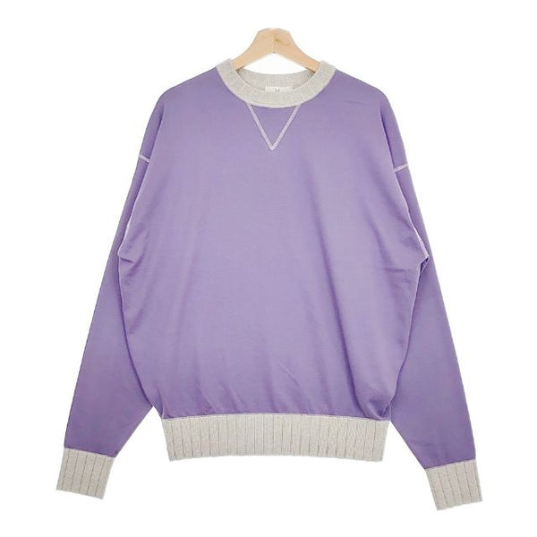 HERILL Suvincotton Sweatshirts 定価41800円 23-080-HL-8050-1 トレーナー スウェット 23SS パープル メンズ ヘリル【中古】5-0108M∞