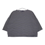 LinenYa delave long sleeve border T-shirs narrow width 定価12100円 ボーダーカットソー ネイビー レディース リネンヤ【中古】5-0227M♪