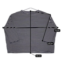 LinenYa delave long sleeve border T-shirs narrow width 定価12100円 ボーダーカットソー ネイビー レディース リネンヤ【中古】5-0227M♪