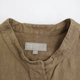 MARGARET HOWELL LINEN COTTON 578-9158004 サイズ1 リネンコットンシャツワンピース ブラウン レディース マーガレットハウエル【中古】5-0227M♪