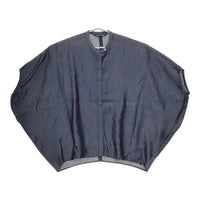 mizuiro-ind セルロース 比翼ボタン スタンドカラー コクーンシャツ  ブラウス シャツ ブルー レディース ミズイロインド【中古】5-0612S∞