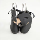 ANNE VALERIE HASH アンクルストラップ サイズ37 フラット パンプス ブラック レディース アンヴァレリーアッシュ【中古】5-0625M◎