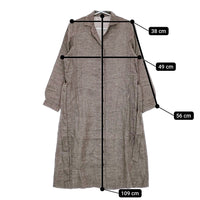 nest Robe リネンコート インディゴ染め 01143-1158 コート ブラウン レディース ネストローブ【中古】5-0227M♪