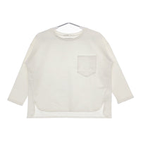Corte Largo コルテラルゴ D30-12503 サイズM ポケット付き 長袖Ｔシャツ カットソー ロンＴ ホワイト レディース【中古】5-0227M♪