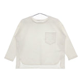 Corte Largo コルテラルゴ D30-12503 サイズM ポケット付き 長袖Ｔシャツ カットソー ロンＴ ホワイト レディース【中古】5-0227M♪