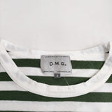 DMG サイズ3 ボーダー 長袖Ｔシャツ カットソー ロンＴ ホワイト グリーン レディース ディーエムジー/ドミンゴ【中古】5-0227M♪
