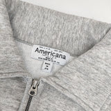 AMERICANA ノースリーブ ハーフジップスウェット ベスト グレー レディース アメリカーナ【中古】5-0204M∞