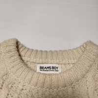 BEAMS BOY ケーブル セーター ウール ニット アイボリー レディース ビームスボーイ【中古】4-1124T∞