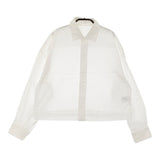 GALERIE VIE コードクロス ボックスシャツ 23-01-34-01002 定価24200円 長袖シャツ 23SS ホワイト レディース ギャルリーヴィー【中古】5-0328M♪