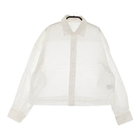 GALERIE VIE コードクロス ボックスシャツ 23-01-34-01002 定価24200円 長袖シャツ 23SS ホワイト レディース ギャルリーヴィー【中古】5-0328M♪