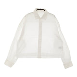 GALERIE VIE コードクロス ボックスシャツ 23-01-34-01002 定価24200円 長袖シャツ 23SS ホワイト レディース ギャルリーヴィー【中古】5-0328M♪