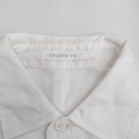 GALERIE VIE コードクロス ボックスシャツ 23-01-34-01002 定価24200円 長袖シャツ 23SS ホワイト レディース ギャルリーヴィー【中古】5-0328M♪