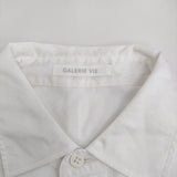 GALERIE VIE コードクロス ボックスシャツ 23-01-34-01002 定価24200円 長袖シャツ 23SS ホワイト レディース ギャルリーヴィー【中古】5-0328M♪