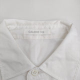 GALERIE VIE コードクロス ボックスシャツ 23-01-34-01002 定価24200円 長袖シャツ 23SS ホワイト レディース ギャルリーヴィー【中古】5-0328M♪