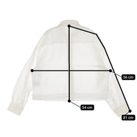 GALERIE VIE コードクロス ボックスシャツ 23-01-34-01002 定価24200円 長袖シャツ 23SS ホワイト レディース ギャルリーヴィー【中古】5-0328M♪