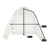 GALERIE VIE コードクロス ボックスシャツ 23-01-34-01002 定価24200円 長袖シャツ 23SS ホワイト レディース ギャルリーヴィー【中古】5-0328M♪